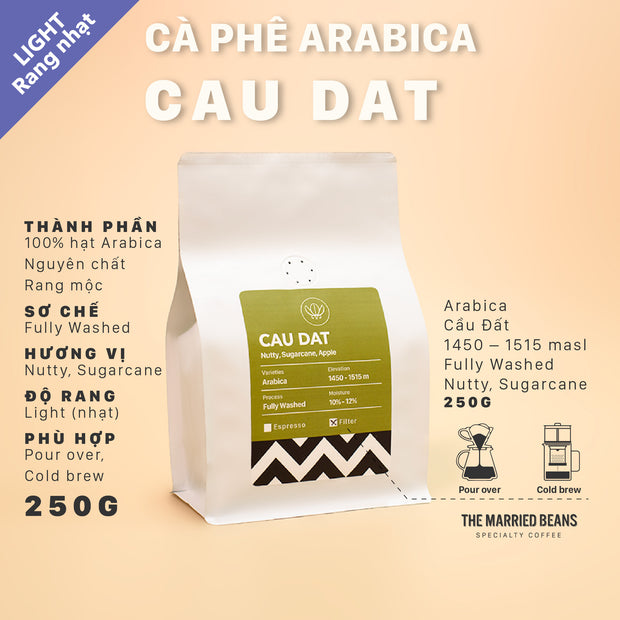 Cà phê Cầu Đất - 100% Arabica - 250gr