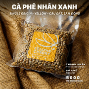Nhân xanh Arabica - YELLOW CHERRY Lâm Đồng - (Gói 500G)